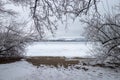 Winter at swÃâiwÃâs Provincial Park Haynes Point in Osoyoos, BC Royalty Free Stock Photo